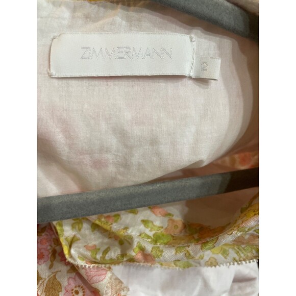 Zimmermann Floral Mini Dress - Pink and Yellow - Picture 8 of 13